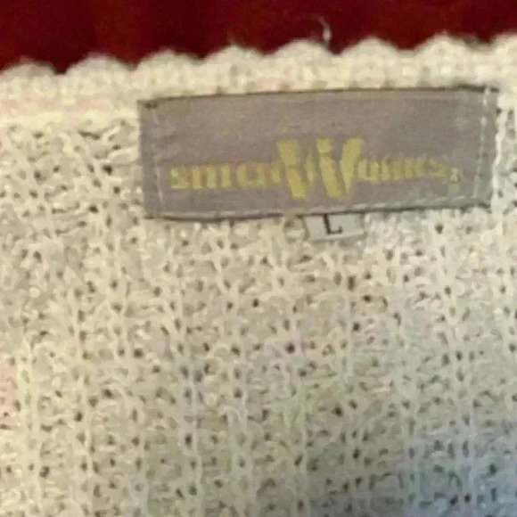 Stitch Works Womens Large White Cardigan Sweater No Buttons Or Zipper EUC - Picture 6 of 15
